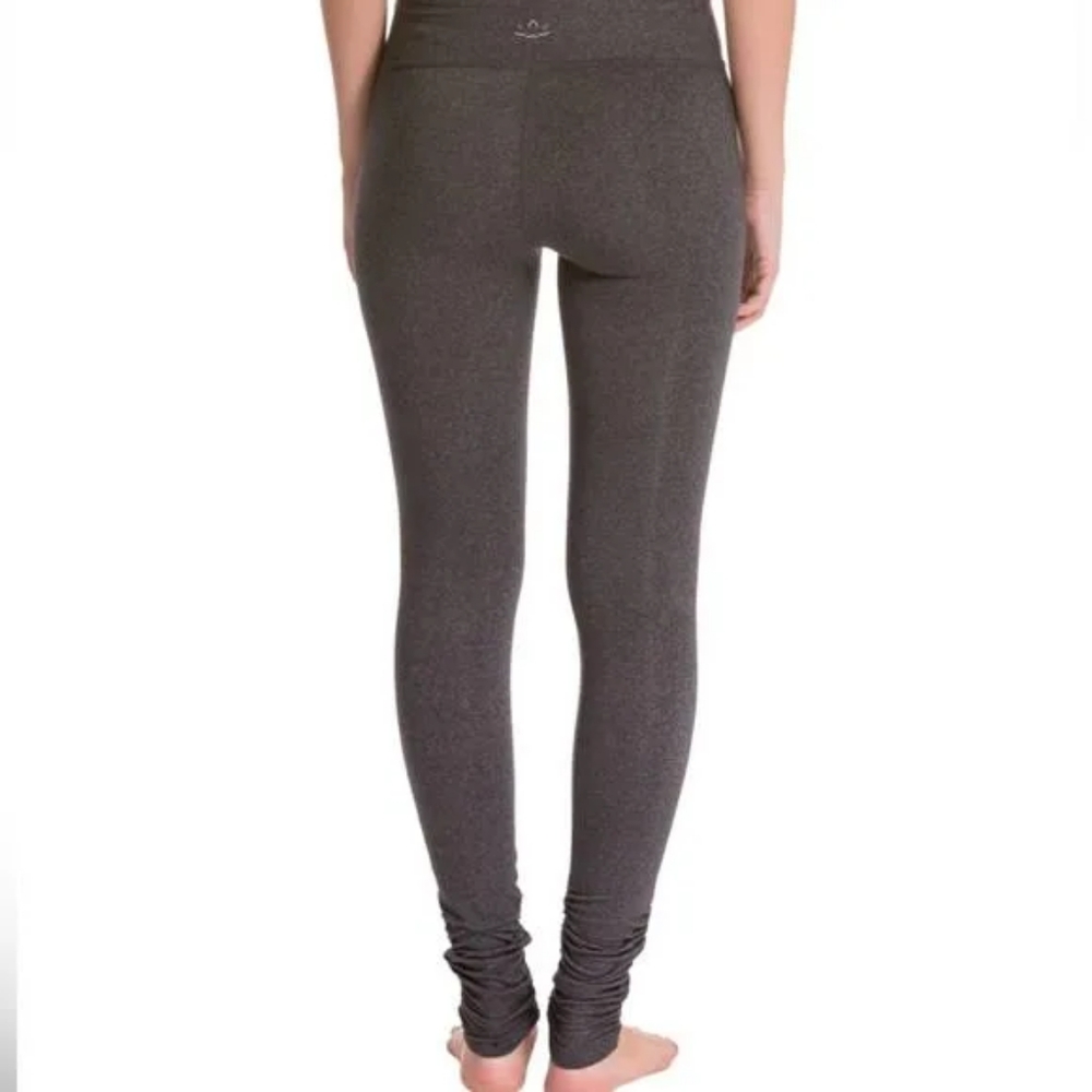Beyond yoga spacedye gathered ankle leggings yoga pilates ruched small gray